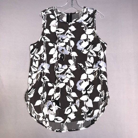 One clothing Brown Floral sleeveless blouse - Picture 1 of 5